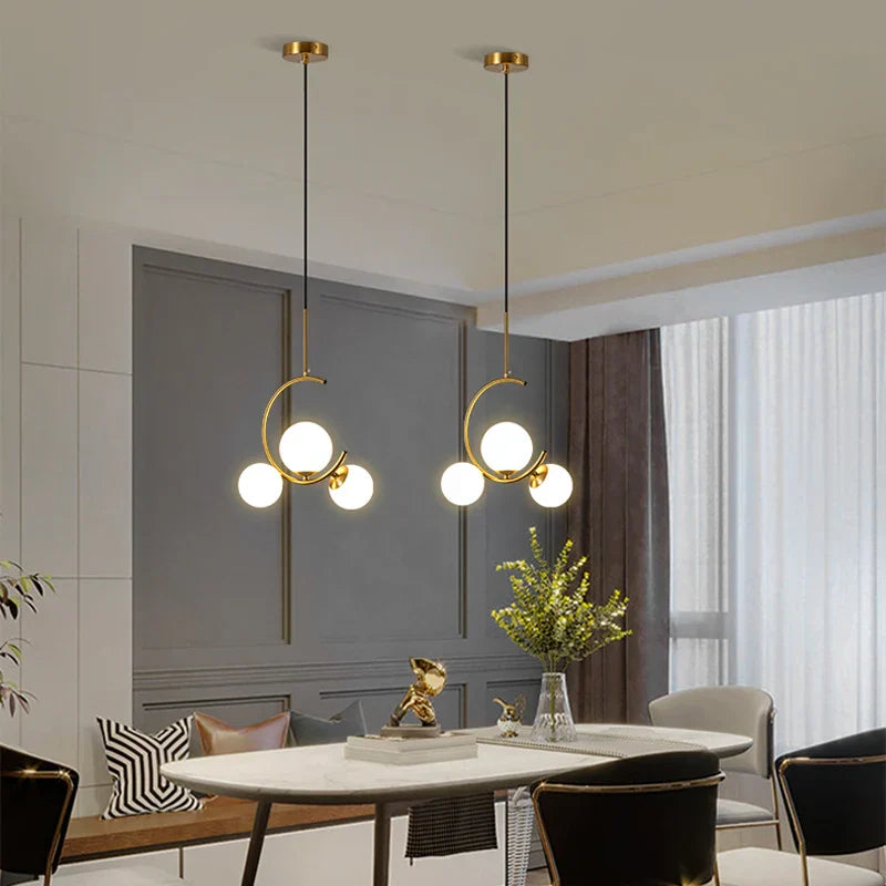 Lámpara de araña LED con bola de cristal DecorBites™ para comedor, cocina, dormitorio o bar.