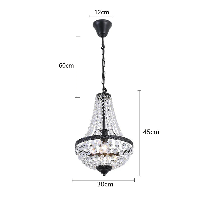DecorBites™ Iron Art Crystal Chandelier for Dining Room and Bedroom