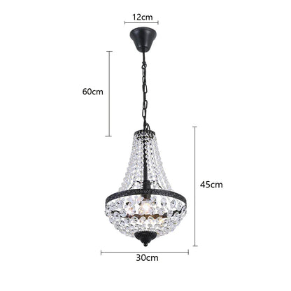 DecorBites™ Iron Art Crystal Chandelier for Dining Room and Bedroom