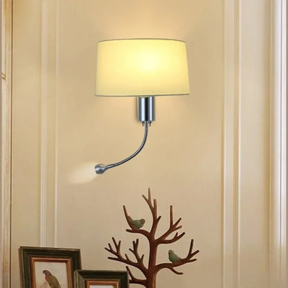 DecorBites™ Elegant Fabric Wall Lamp for Bedside Reading in Modern Nordic Style