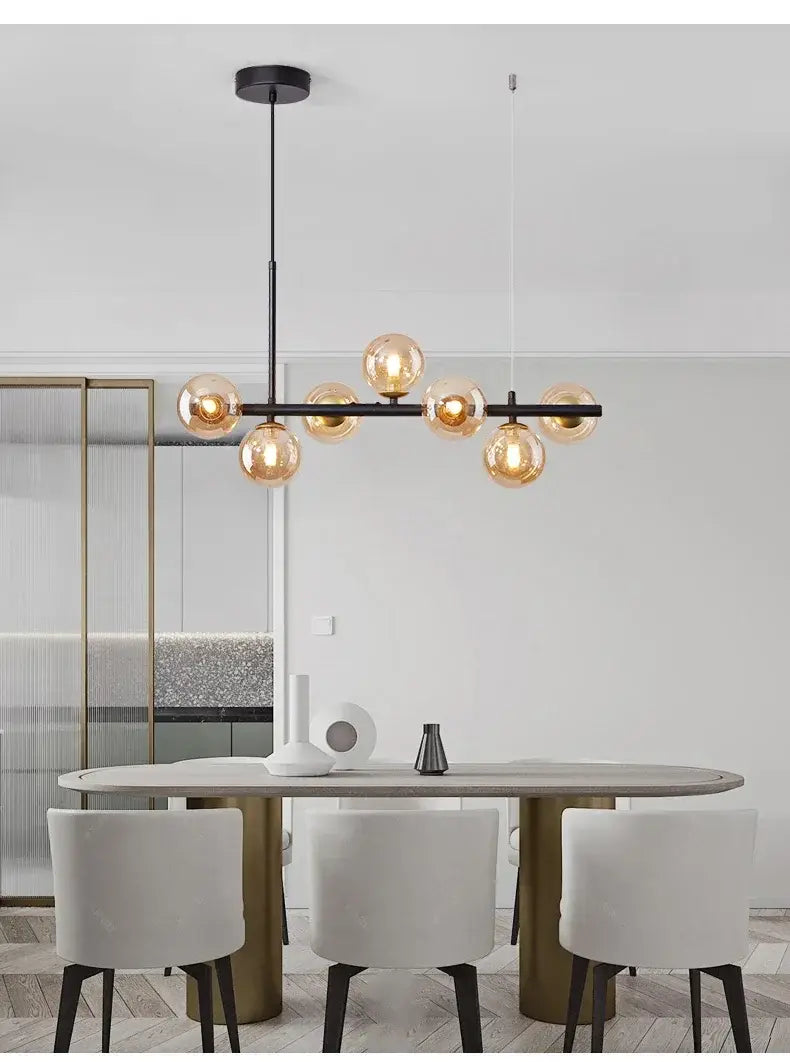 Glass Ball Ceiling Chandelier for Home Decor