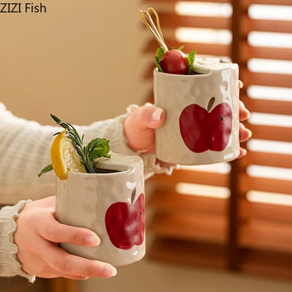 DecorBites™ Bowknot Pattern Porcelain Coffee Mug, Cute Cartoon Design, Ideal for Tea and Juice.