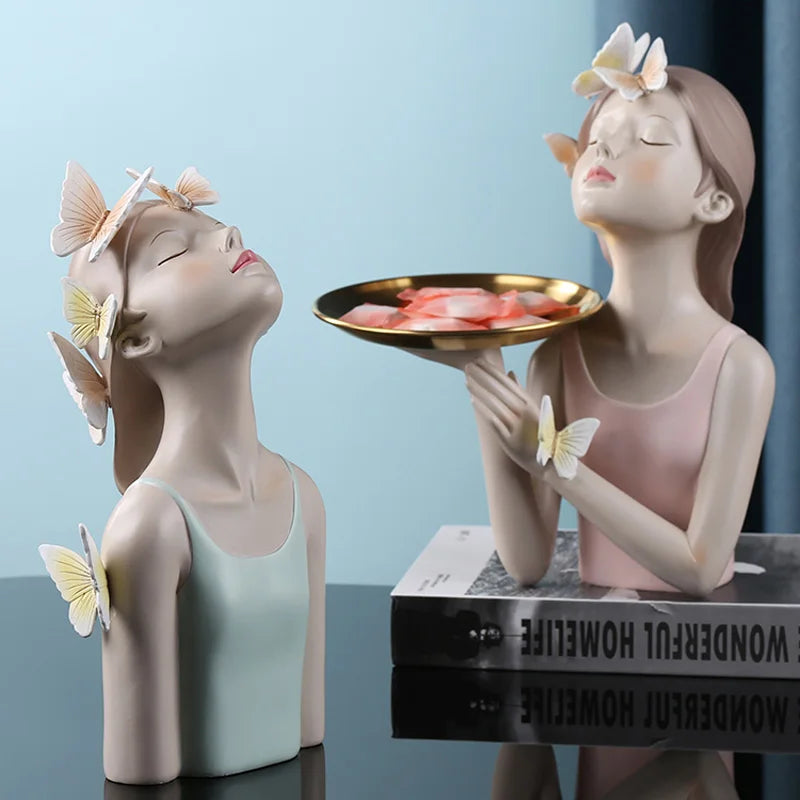 DecorBites™ Butterfly Fairy Resin Statue | Creative Desktop Figurine for Girlfriend's Gift