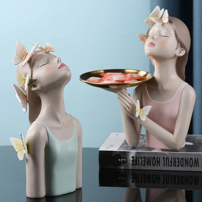 DecorBites™ Butterfly Fairy Resin Statue | Creative Desktop Figurine for Girlfriend's Gift