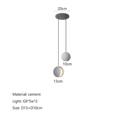 DecorBites™ Cement Planet Chandelier Hanging Lamp for Dining Room & Bedroom