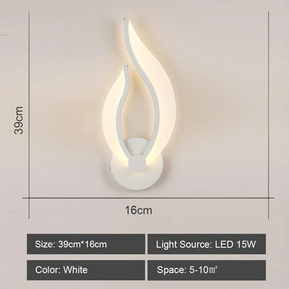 DecorBites™ LED Wall Sconce Light Acrylic Lamp for Bedroom Corridor Chandelier Style