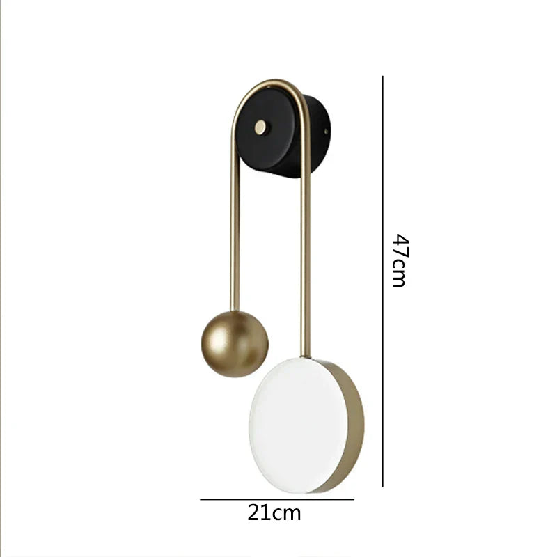 DecorBites™ Golden Ball LED Wall Lamp for Home Decor