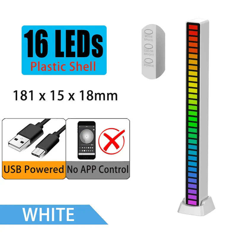 DecorBites™ LED Sound Control Light Bar with Bluetooth for Car Room TV Decoration