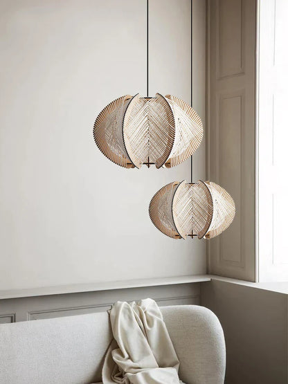DecorBites™ Handmade Rattan Pendant Lamp for Seaside Homes & Resorts
