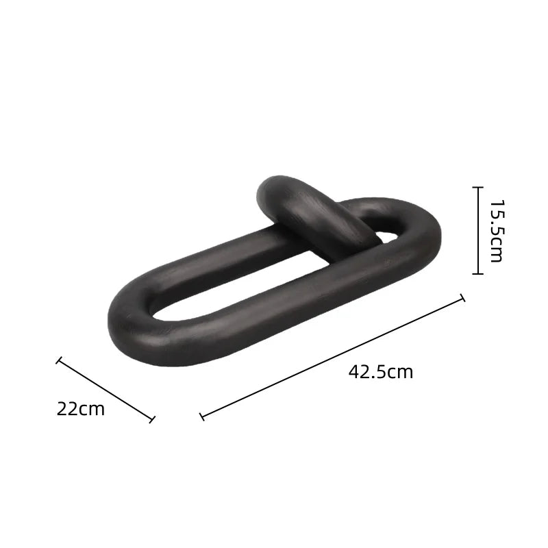 Adorno de resina geométrica negra DecorBites™ Anillo decorativo Figura para el hogar