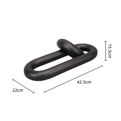 Adorno de resina geométrica negra DecorBites™ Anillo decorativo Figura para el hogar