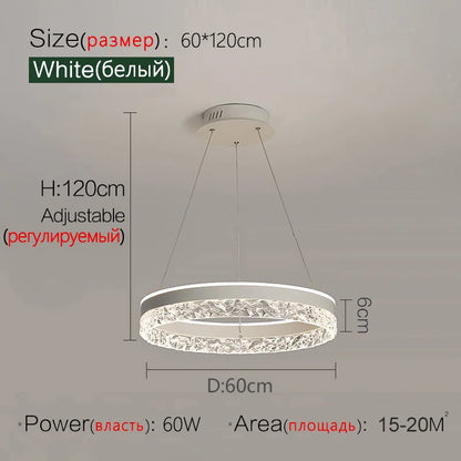Modern White Ring LED Pendant Light