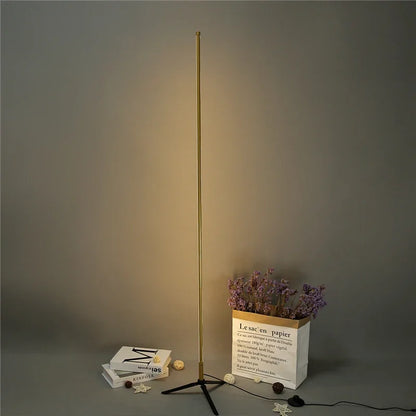 DecorBites™ Gold LED Floor Lamp Minimalist Modern Design for Living Room & Bedroom