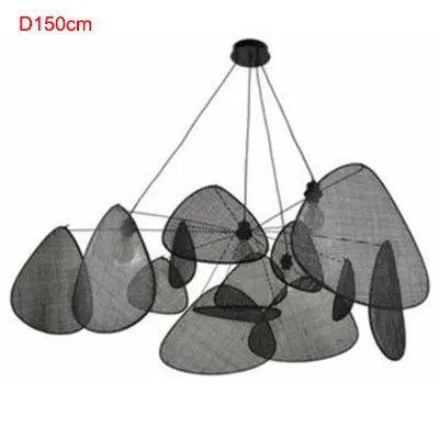 DecorBites™ Hand Made Rattan Art Pendant Chandelier for Modern Living Room, Dining Room, Bedroom.