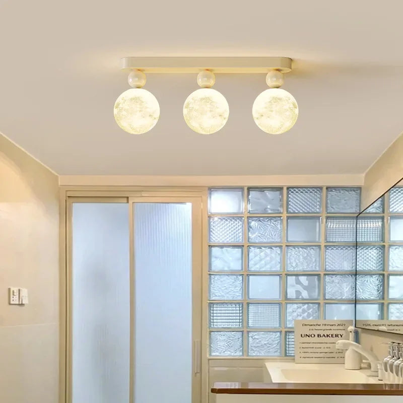 DecorBites™ LED Ceiling Moon Wall Lamp Minimalist Bedroom Lighting Fixture