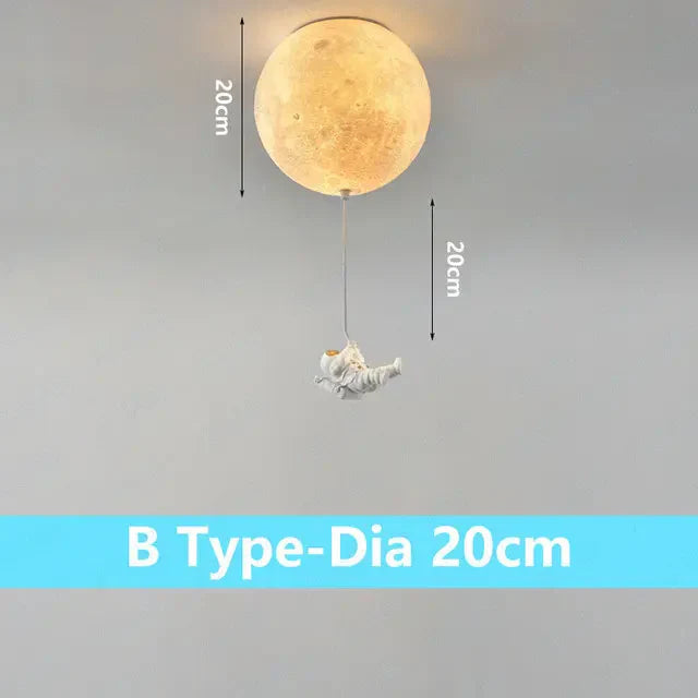 DecorBites™ Astronaut Globe Ceiling Light for Kids Room - 18cm/20cm/25cm