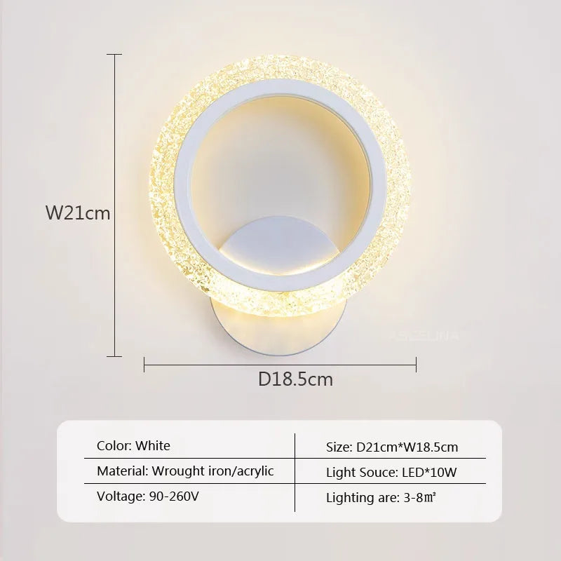 DecorBites™ LED Metal Acrylic Wall Light for Modern Minimalist Decor