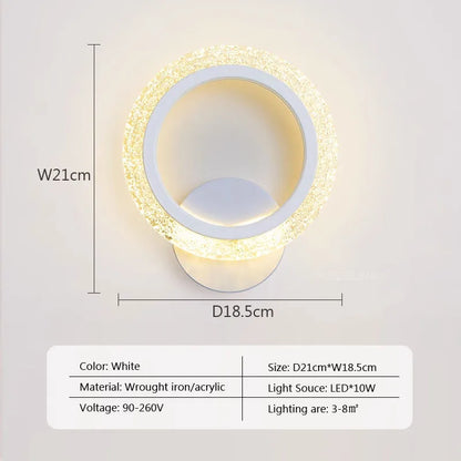 DecorBites™ LED Metal Acrylic Wall Light for Modern Minimalist Decor