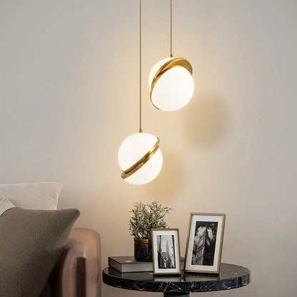 Nordic LED modern white bubble ball pendant lights kitchen living room restaurant bedroom gold hanging lamp