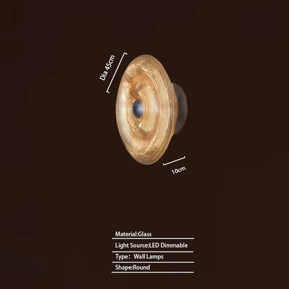 DecorBites™ Glass Wall Lamp Dimmable LED Modern Light Fixture for Living Room