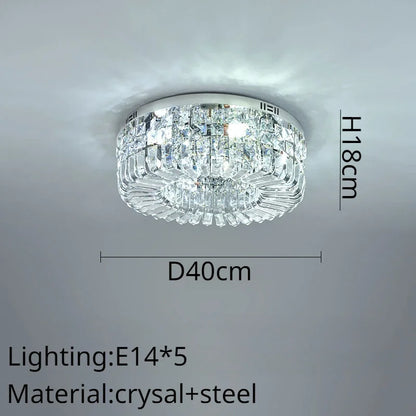 DecorBites™ Crystal Ring LED Ceiling Lamp for Modern Luxury Living