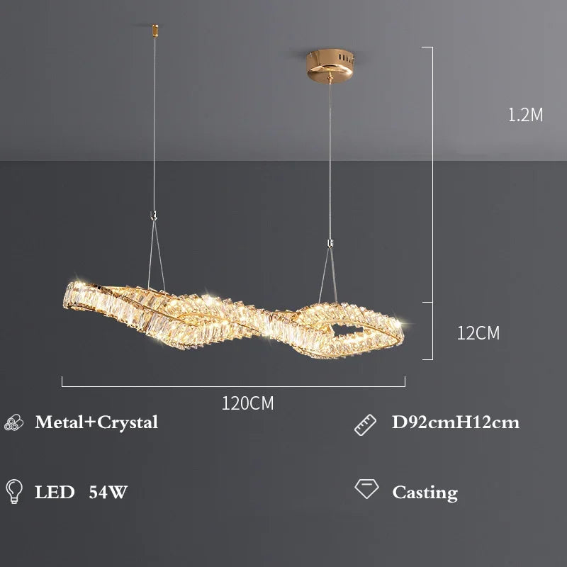 Lámparas colgantes LED de cristal DecorBites™ para una decoración de sala de estar de lujo