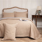 Decobites Egyptian Cotton Quilt Set, Reversible Bedspread, Luxe Coverlet, 3Pcs