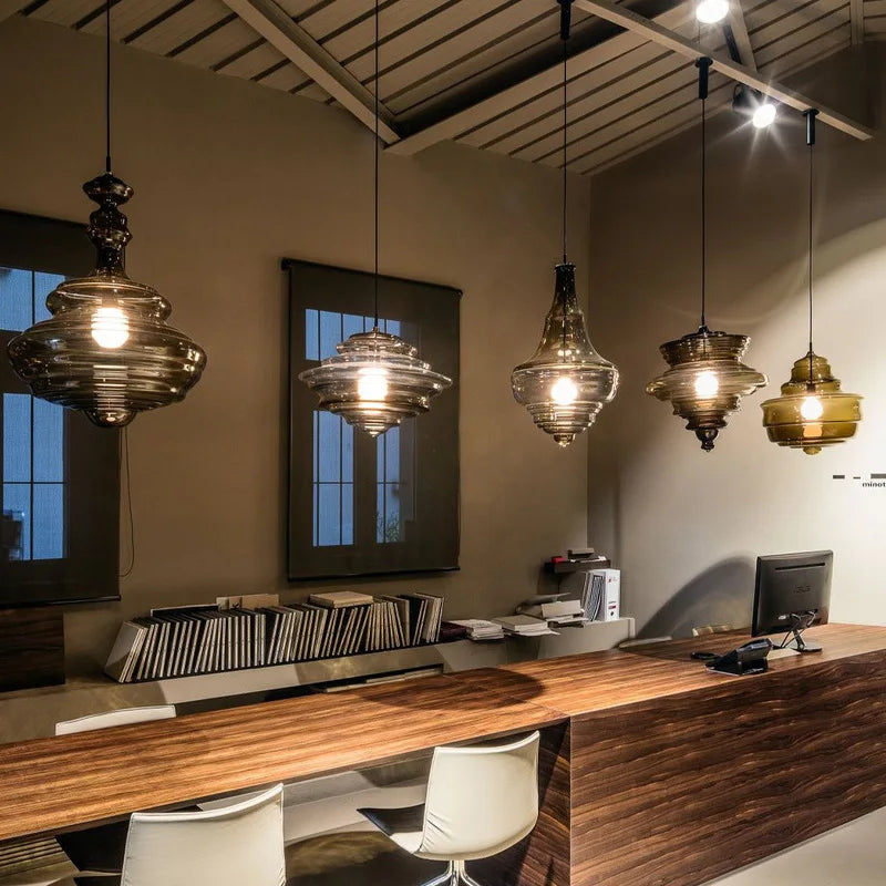 Decorbites™ Industrielles Vintage-Glas-Pendantleuchte für Esszimmer und Schlafzimmer