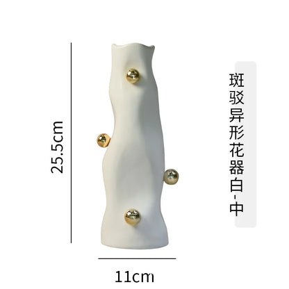 مزهرية كروية هندسية من DecorBites™: تنسيق زهور خزفي فريد لديكور المنزل