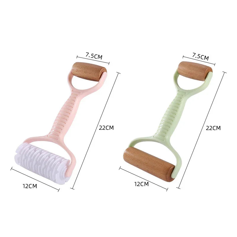 DecorBites™ Dough Roller Rolling Pin with Grid Knife - Two-in-One Multi-Function Tool