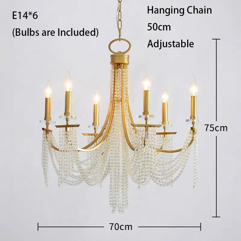 DecorBites™ LED Chandelier: Vintage Home Pendant Lights for Living & Dining Room