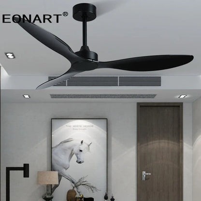 مروحة سقف DecorBites™ بشفرات بلاستيكية أنيقة مقاس 52 بوصة مع مصباح وجهاز تحكم عن بعد