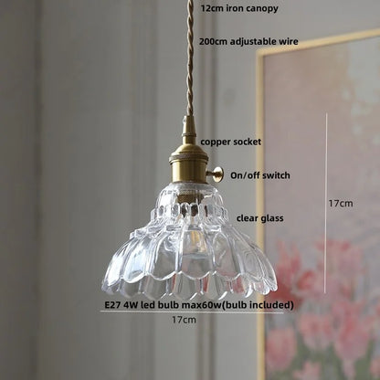 DecorBites™ Clear Glass LED Pendant Light: Modern Nordic Home Lighting Fixture