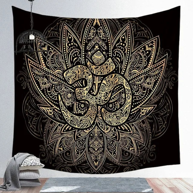 Decobites Psychedelic Mandala Sun Moon Tapestry Wall Hanging for Home Decor