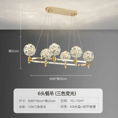 DecorBites™ Crystal Chandelier: Dandelion Design for Luxe Living Room, Dining, or Master Bedroom