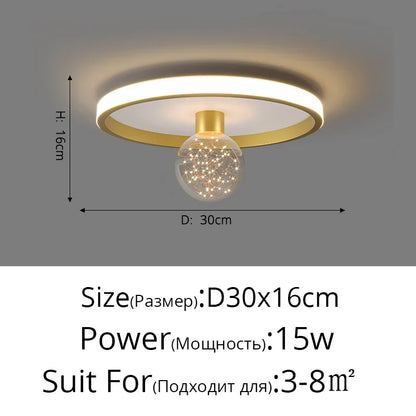 Lámpara de techo DecorBites™ Gypsophila: Lámpara moderna para el hogar, la sala de estar o el dormitorio.