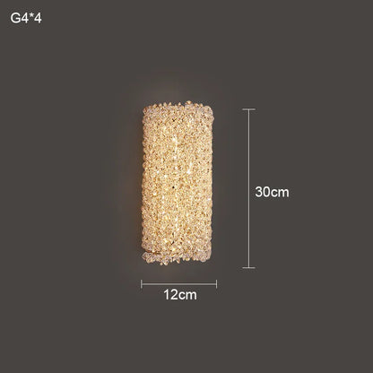 DecorBites™ Crystal Wall Lamp: Modern Minimalist Master Bedroom Lighting