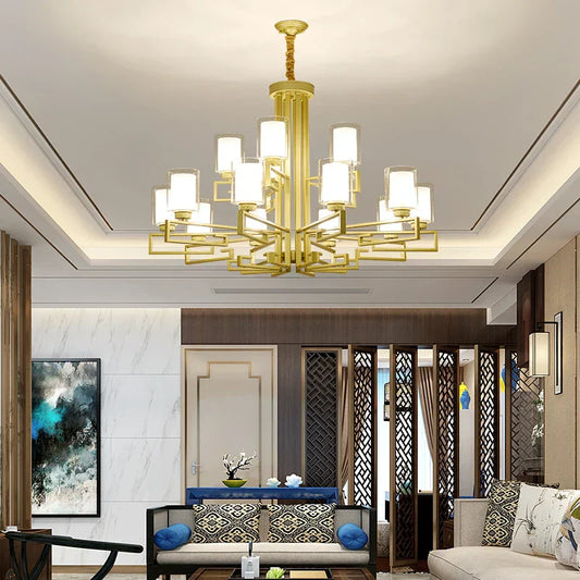 DecorBites™ Chinese Style Luxury Living Room Chandelier for Elegant Homes