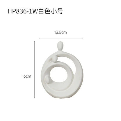 DecorBites™ Abstract Family Sculpture Set Geometric Home Decoration Ornaments