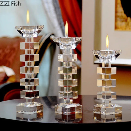 Portavelas de cristal DecorBites™ para decoración de escritorio y aromatizantes para el hogar