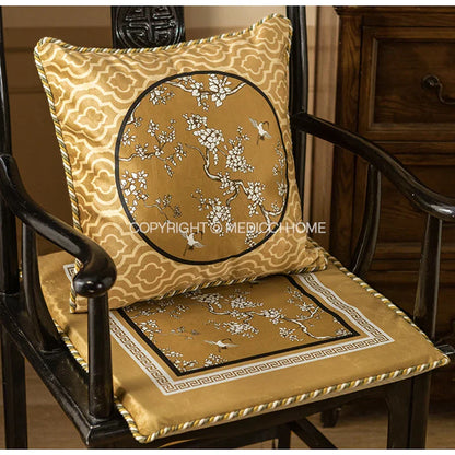 Funda de almohada lumbar DecorBites™ con diseño de grullas, pájaros y ramas, 30 x 50 cm