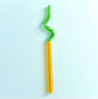 DecorBites™ Glass Straws: Reusable Heat-Resistant Long Drinking Straws, Wholesale for Milk Tea