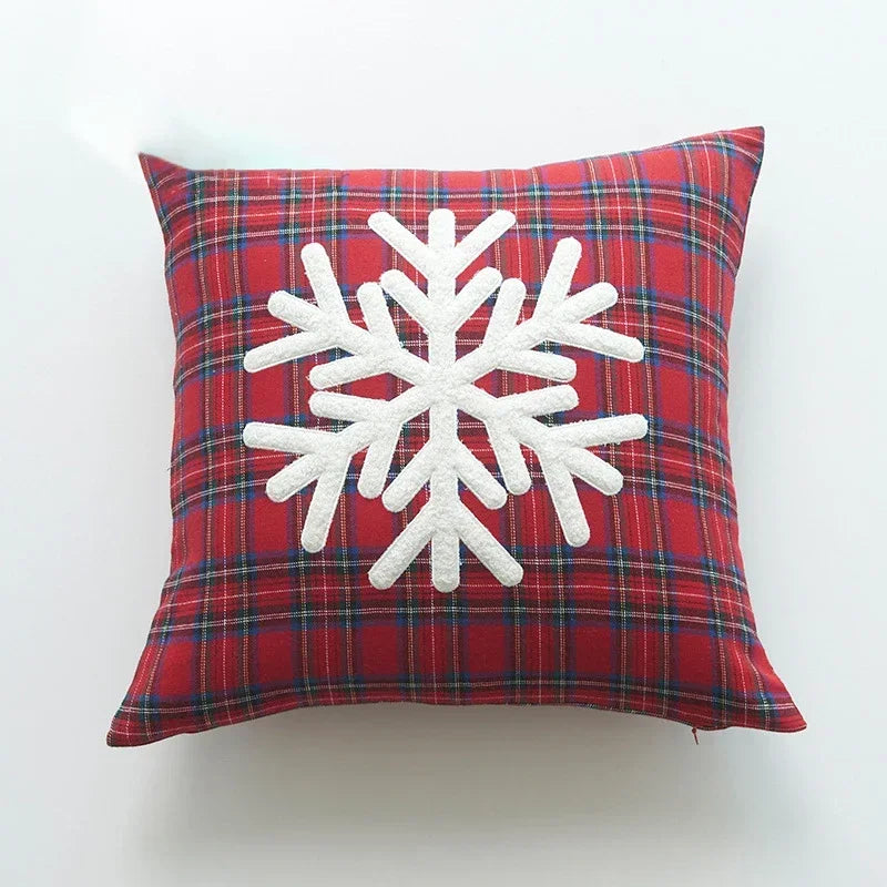 DecorBites™ Christmas Plaid Print Pillow Case Set - Festive Holiday Home Decor