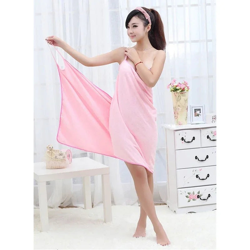 Decobites Microfiber Ladies Bath Towel Nightgown for Fast Drying and Soft Absorbent Spa Experience