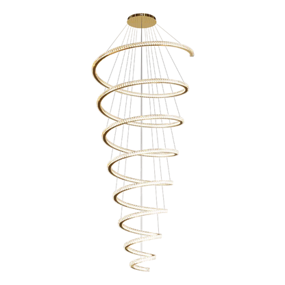 DecorBites™ Crystal Duplex Ring Pendant Light Chandelier