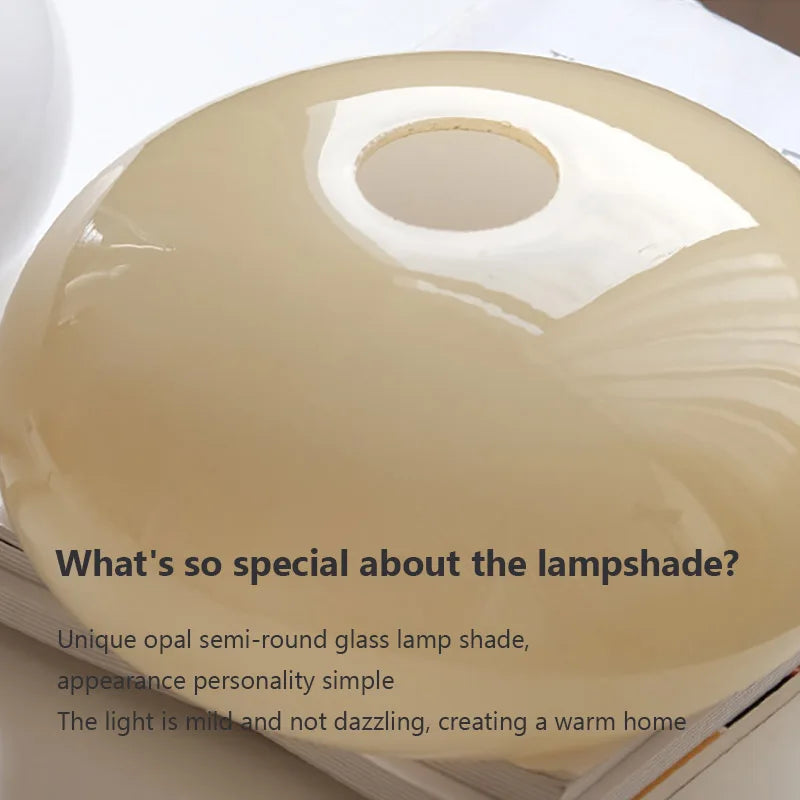 Lámpara colgante LED nórdica DecorBites™ de cristal color crema para decoración e iluminación del hogar