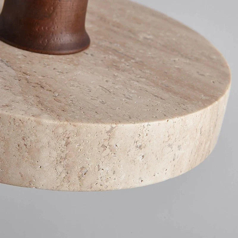 Lámpara colgante DecorBites™ estilo crema, madera, nogal y piedra para dormitorio, bombilla E27