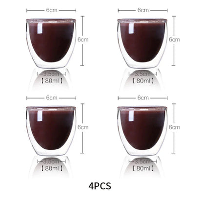 DecorBites™ Double Wall Glass Cup - Versatile Drinkware for Parties