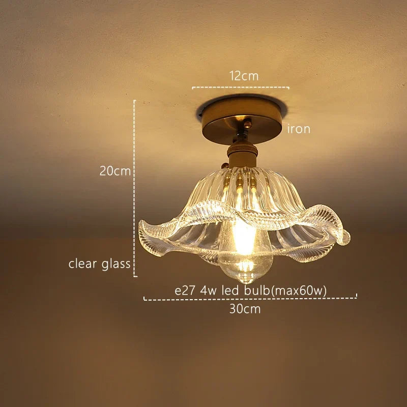 Lámpara colgante de cristal con rayas verdes DecorBites™ para decoración del hogar e iluminación de cocina