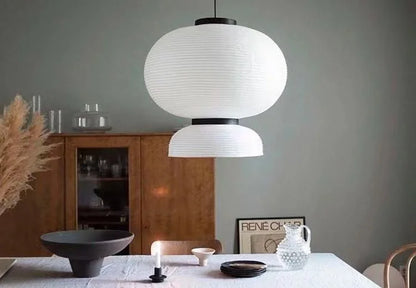 ثريا DecorBites™ المصنوعة يدويًا من الورق الأبيض للمنزل والمطعم